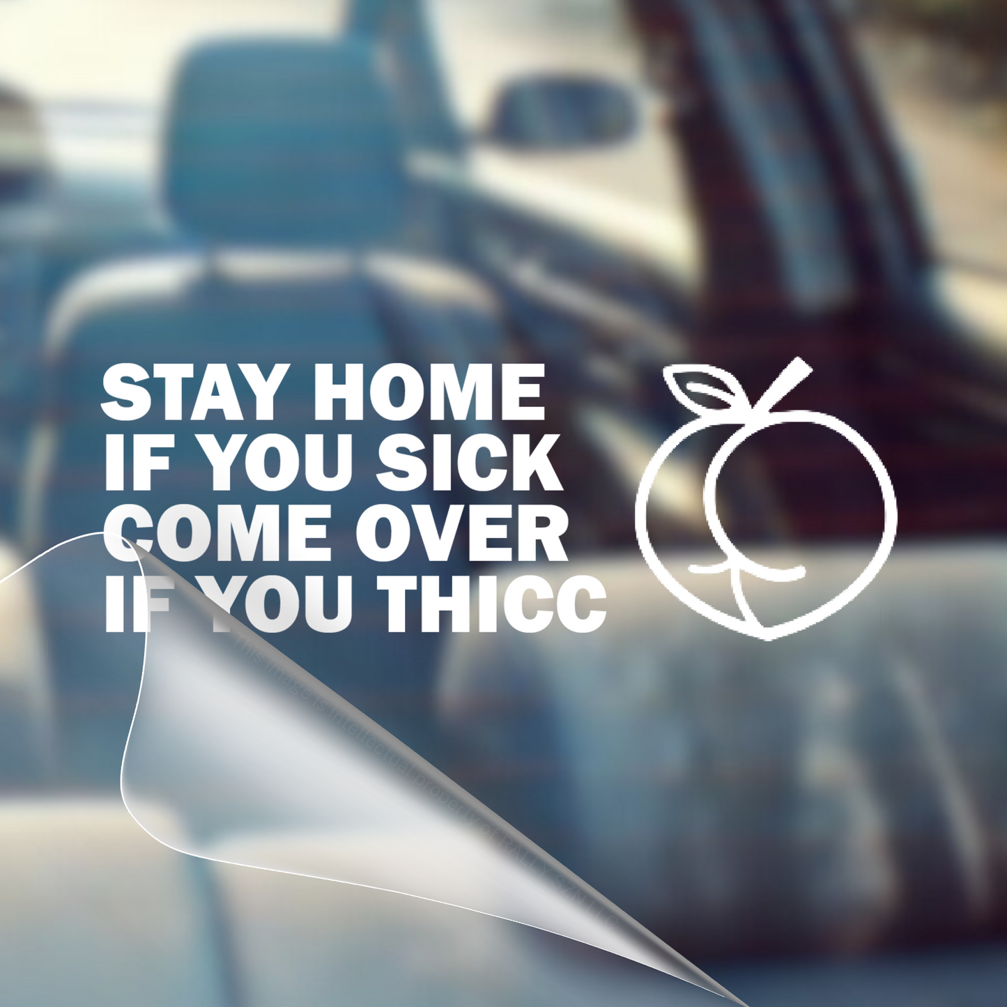 Stay Home if You Sick, Come Over if You Thicc – Funny Vinyl Decal Sticker for Car, Window, Laptop, Bumper