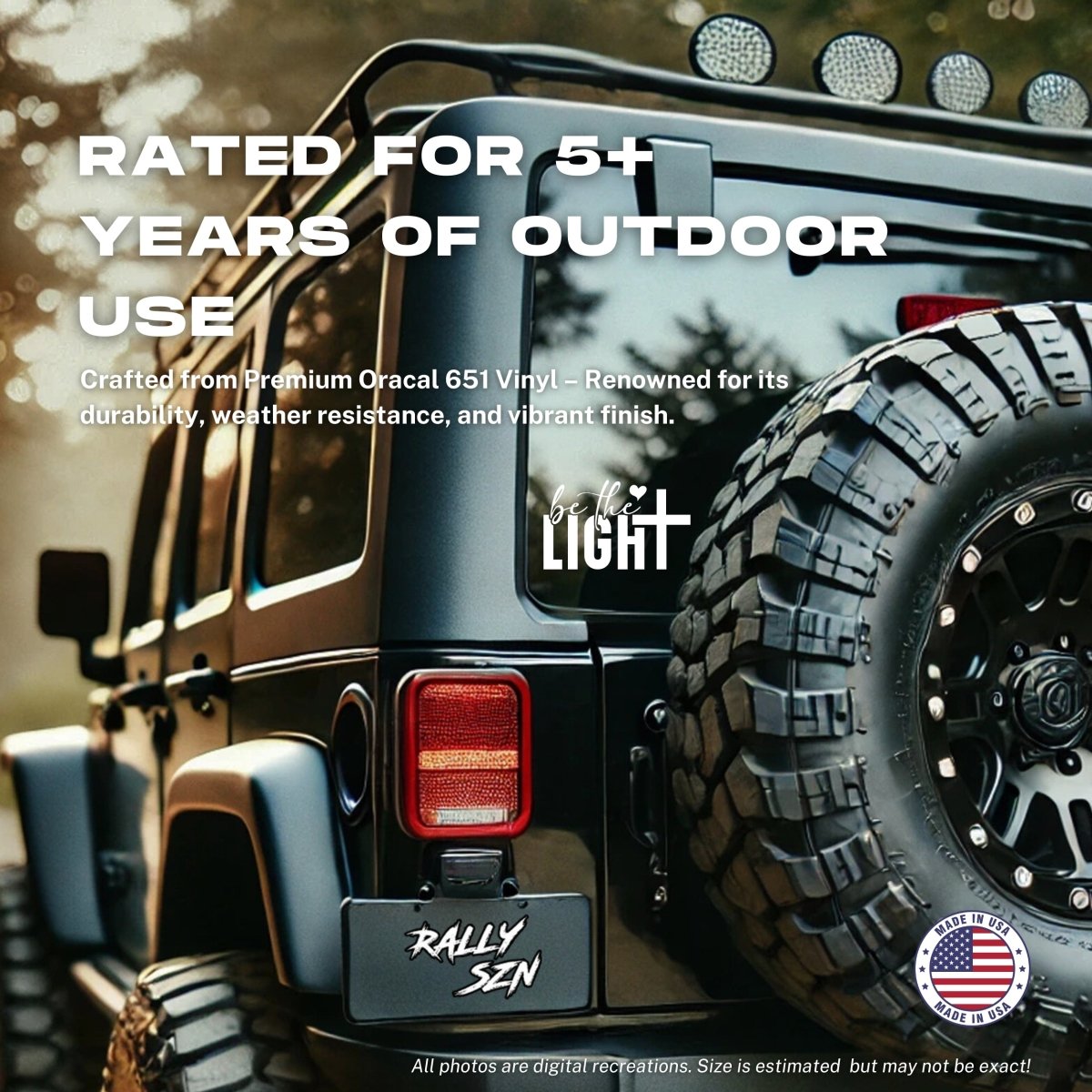 Be The Light – Christian Car Decal Sticker - RallySZN™ Gifts and More!
