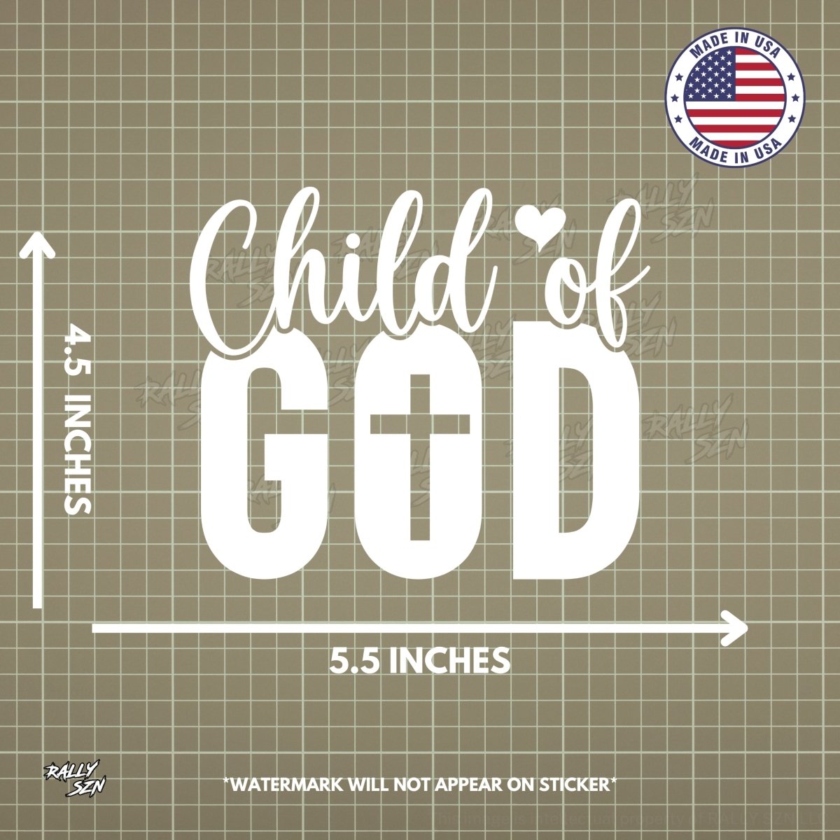 Child of God – Christian Car Decal Sticker - RallySZN™ Gifts and More!