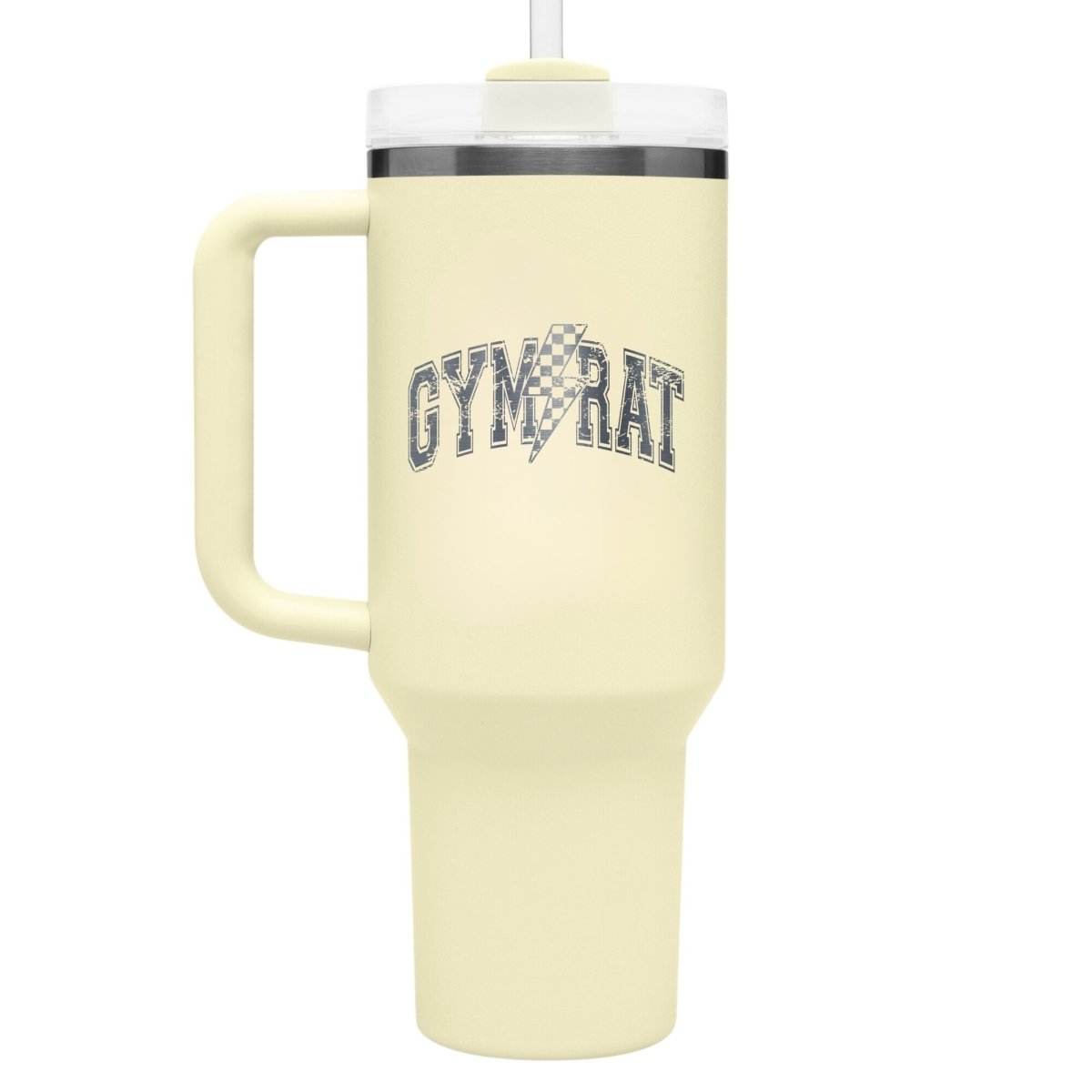 Gym Rat – 40 oz Stainless Steel Tumbler with Straw - RallySZN™ Gifts and More!