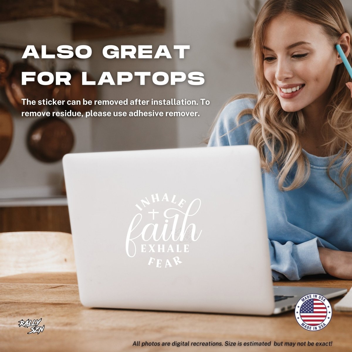 Inhale Faith, Exhale Fear – Christian Car Decal Sticker - RallySZN™ Gifts and More!