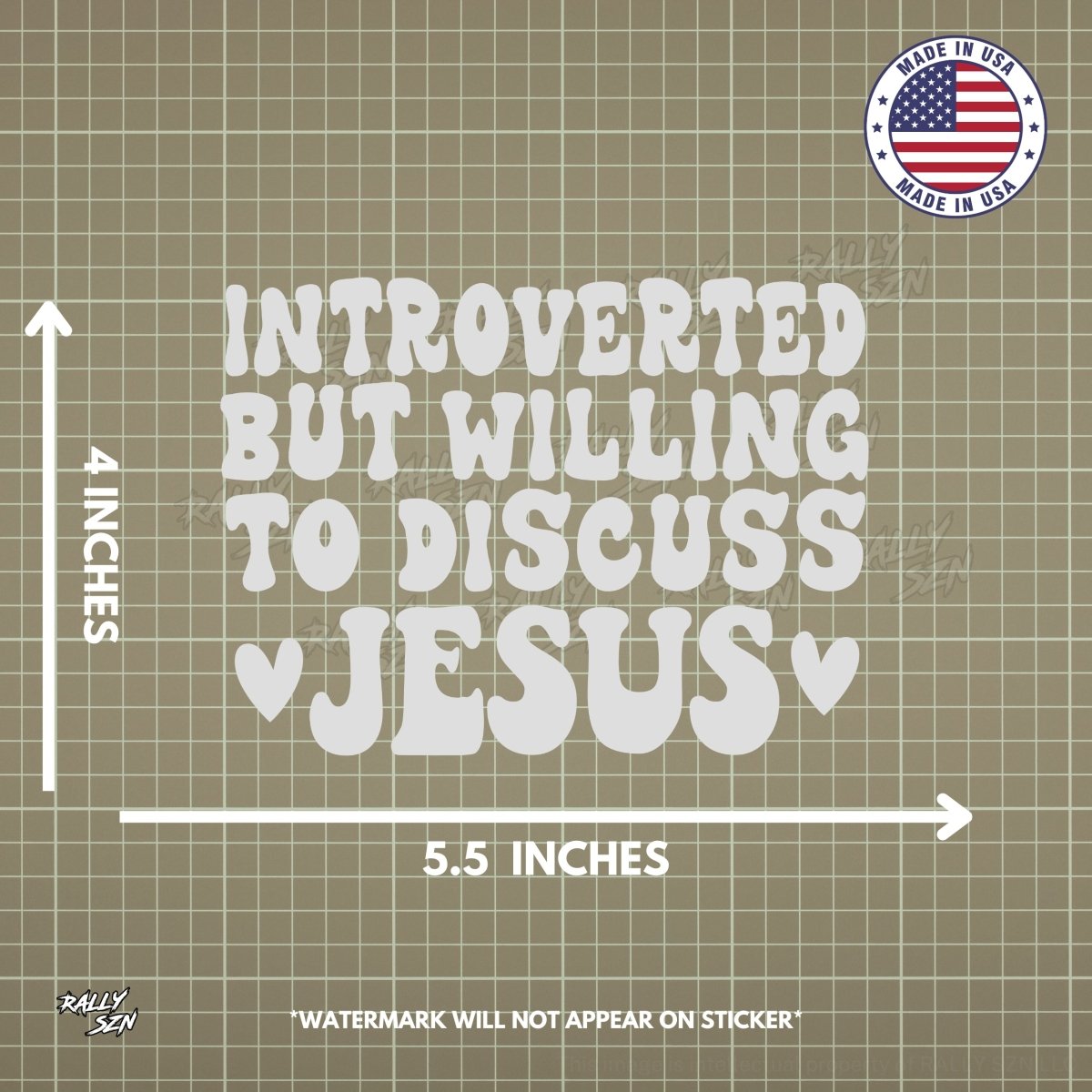 Introverted But Willing To Discuss Jesus – Christian Car Decal Sticker - RallySZN™ Gifts and More!
