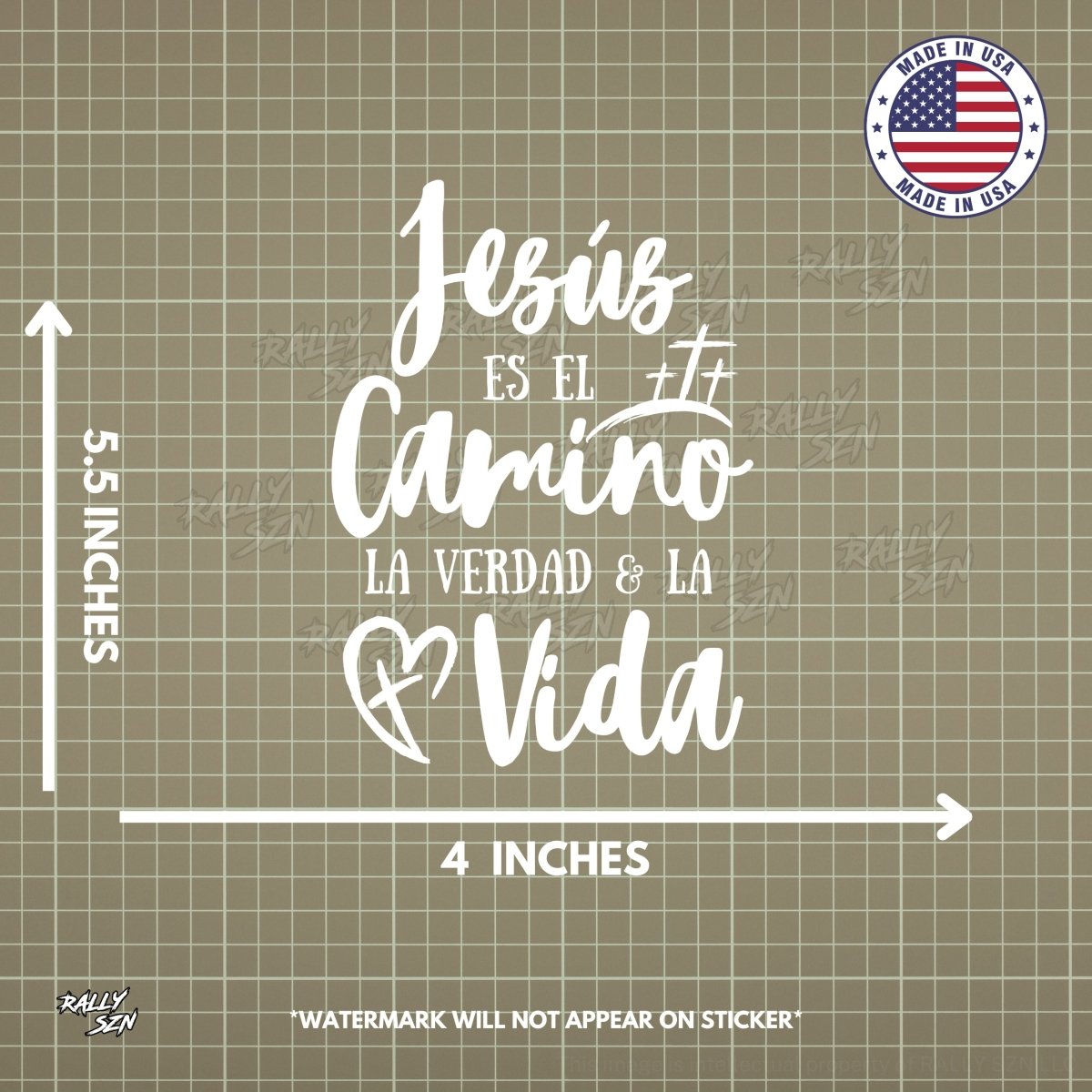 Jesus Es El Camino, La Verdad y La Vida – Christian Car Decal Sticker - RallySZN™ Gifts and More!