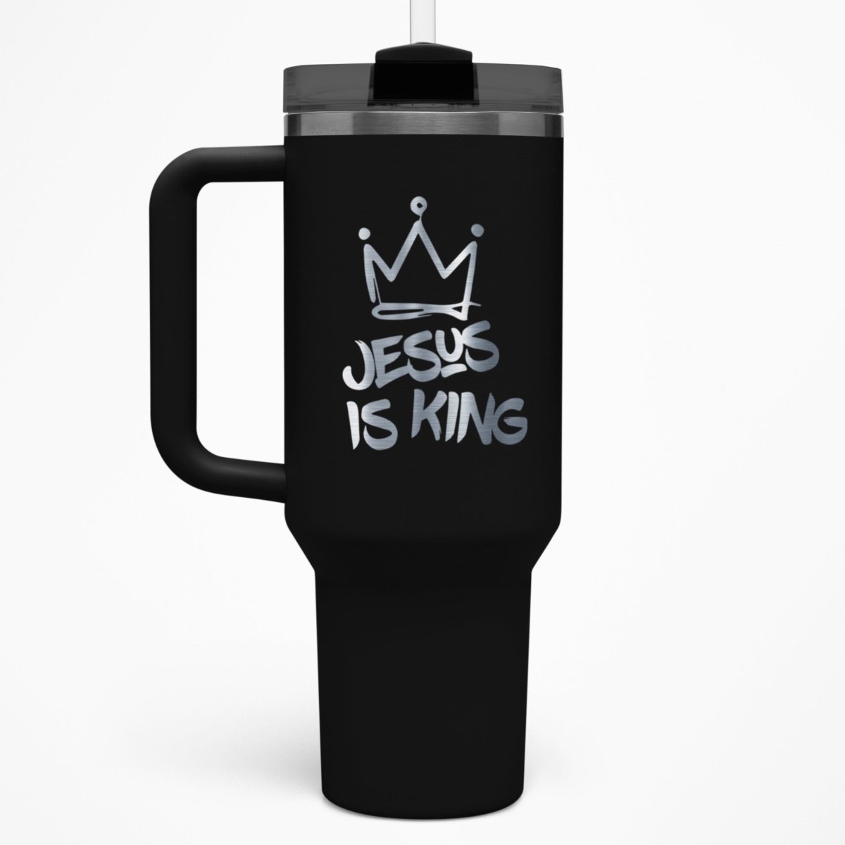 Jesus Is King – 40 oz Stainless Steel Tumbler with Straw - RallySZN™ Gifts and More!