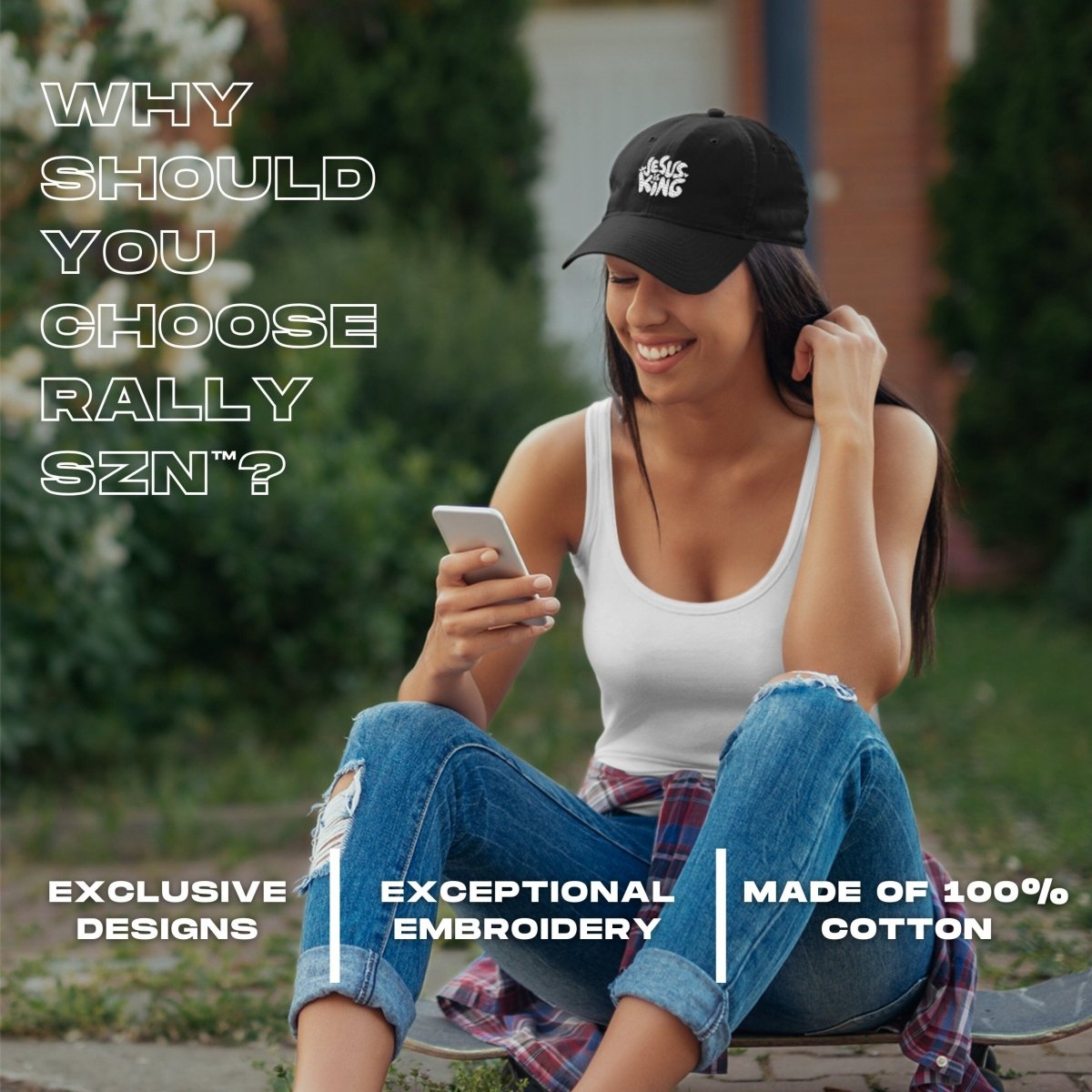 Jesus is King Retro Hat – Embroidered Cotton Dad Hat - RallySZN™ Gifts and More!