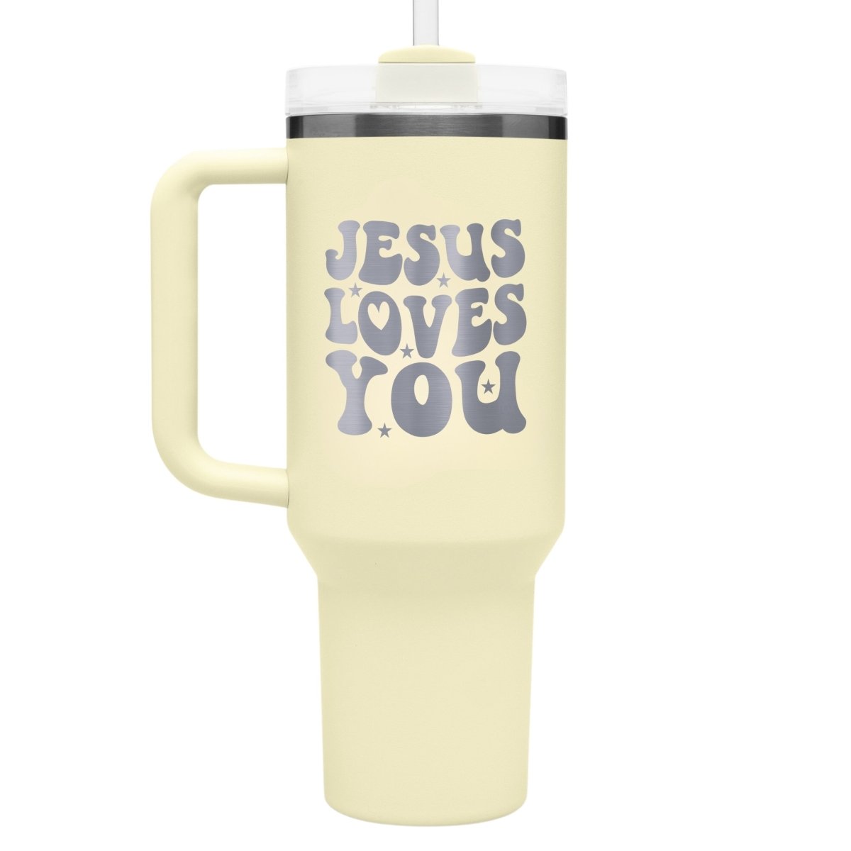 Jesus Loves You – 40 oz Stainless Steel Tumbler with Straw - RallySZN™ Gifts and More!
