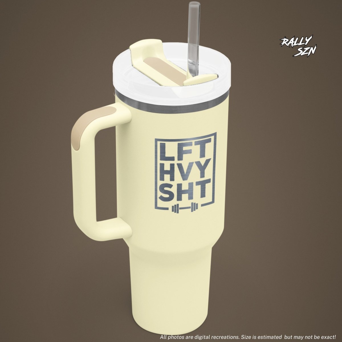 LFT HVY SHT – 40 oz Stainless Steel Tumbler with Straw - RallySZN™ Gifts and More!