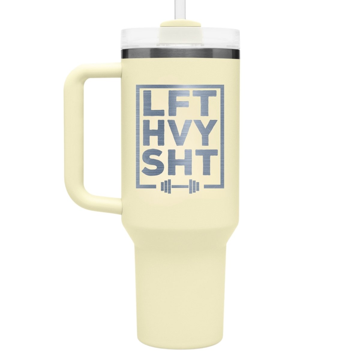 LFT HVY SHT – 40 oz Stainless Steel Tumbler with Straw - RallySZN™ Gifts and More!