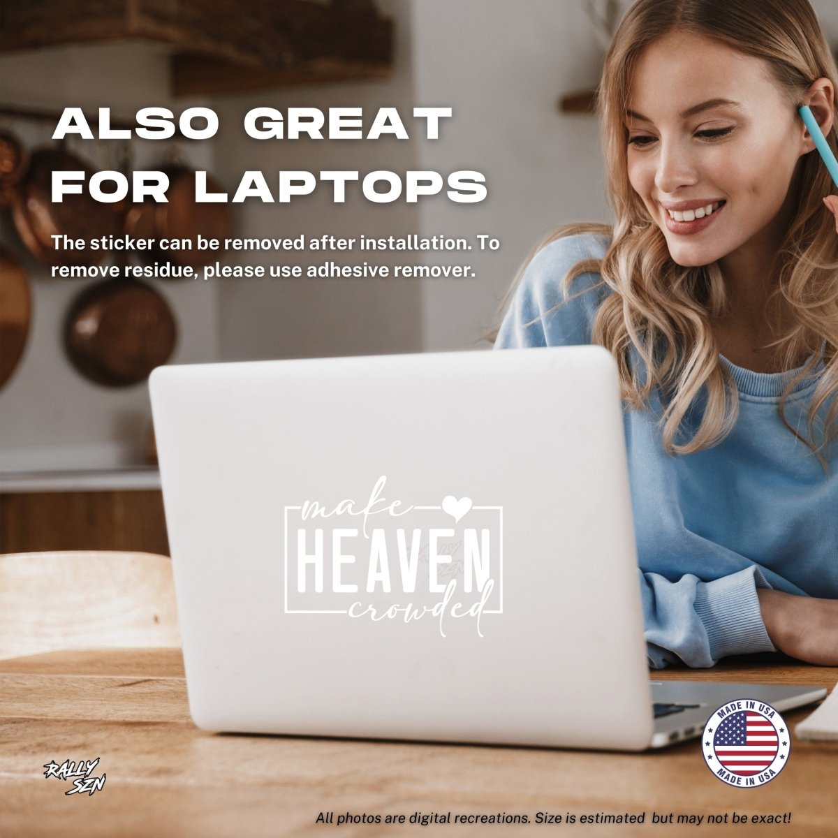 Make Heaven Crowded – Christian Car Decal Sticker - RallySZN™ Gifts and More!