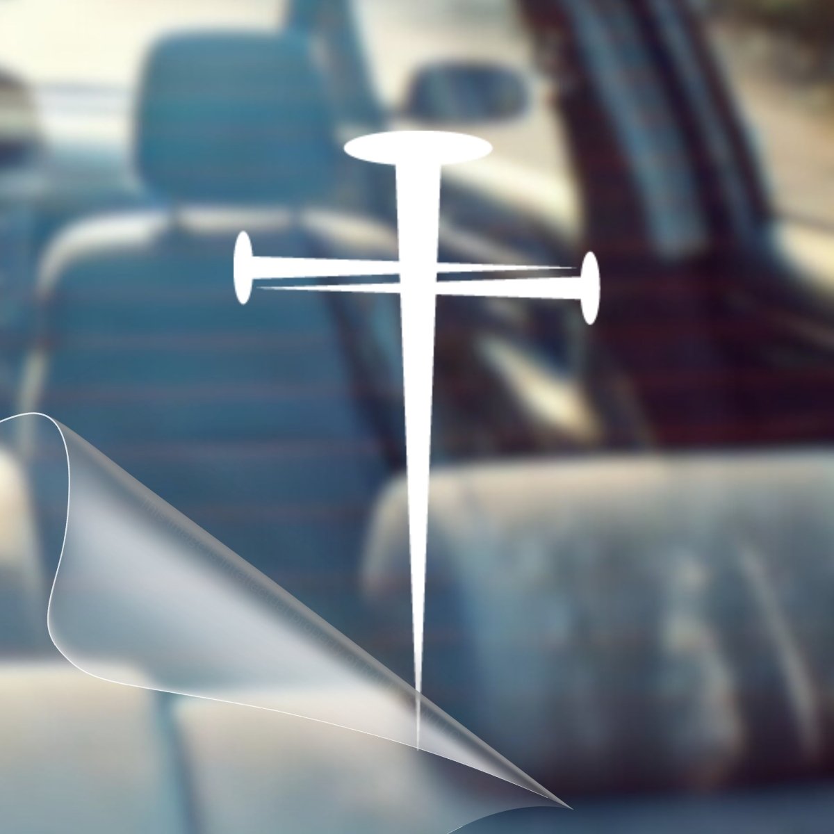 Nail Cross – Christian Car Decal Sticker - RallySZN™ Gifts and More!
