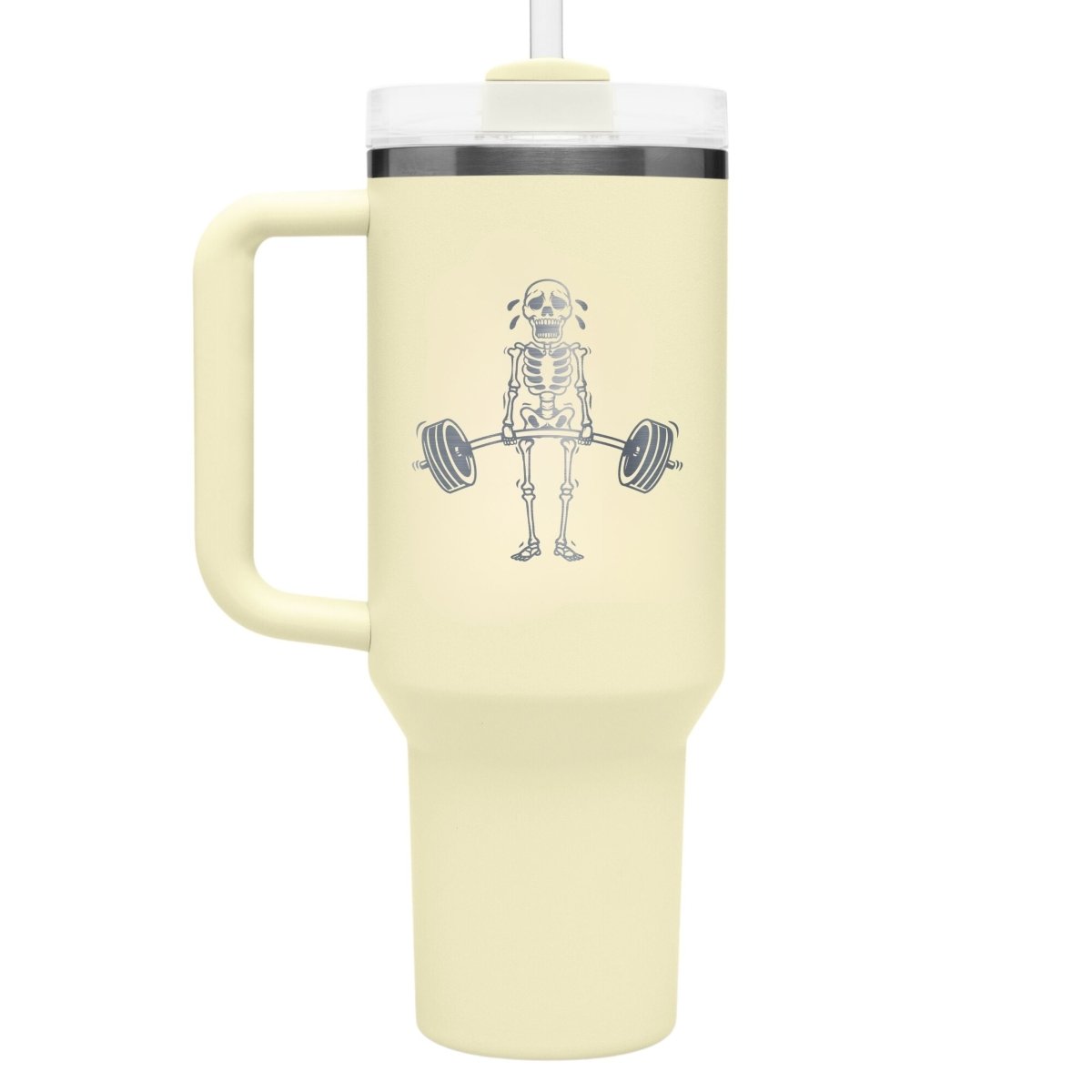 Skeleton Deadlift – 40 oz Stainless Steel Tumbler with Straw - RallySZN™ Gifts and More!