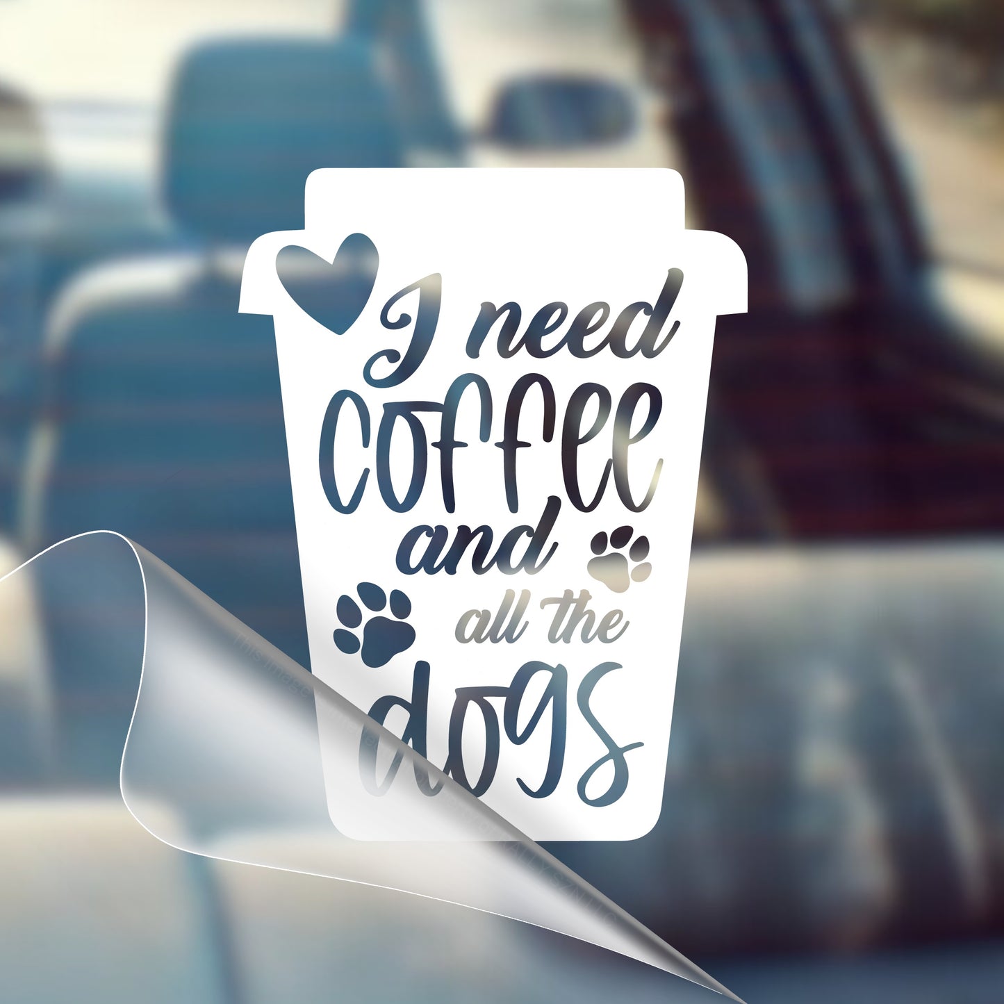 I Need Coffee and Dogs - Dog Lover, Dog Mom, Dog Dad, Paw Print, Animal Rescue, Furry Friends, Pets, Fur Baby