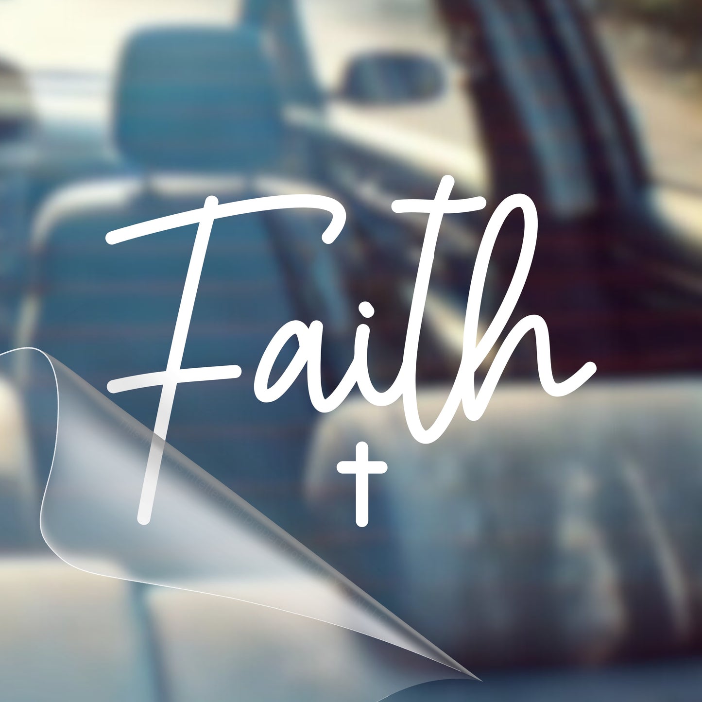 Faith - Car Decal Vinyl Bumper Sticker - Faith, Hope, Love, Jesus, Bible Verse, Christian Quotes, Church, Cross, Religious