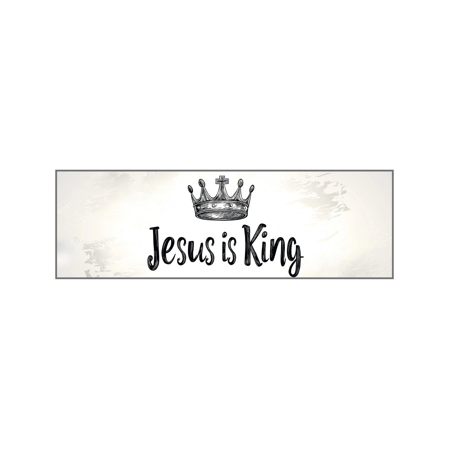 Jesus Is King - Christian Bumper Sticker for Car, Wall, Window, Vehicle, Weather Resistant, UV Laminated Crown
