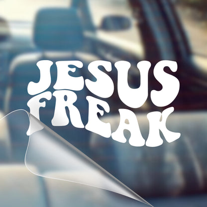 Jesus Freak - Christian Car Vinyl Decal Bumper Sticker for Car, Wall, Window, Vehicle, Weather Resistant