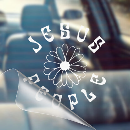 Jesus People Flower - Christian Car Vinyl Decal Bumper Sticker for Car, Wall, Window, Vehicle, Weather Resistant, Tiktok, Viral