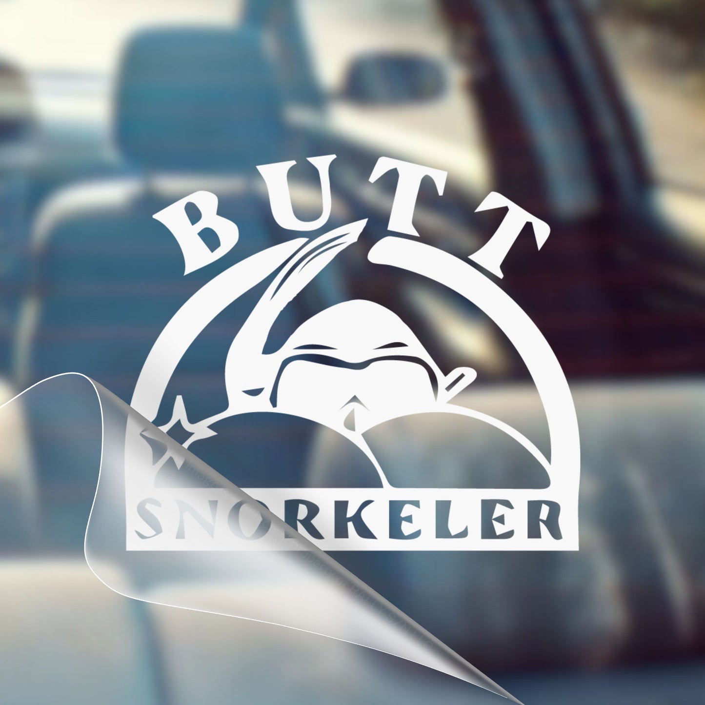 Butt Snorkler - Car Decal Vinyl Bumper Sticker - Humor, Laugh, Joke, Sarcastic, Funny Quotes, Smile, Comedy, Hilarious, Prank, Funny