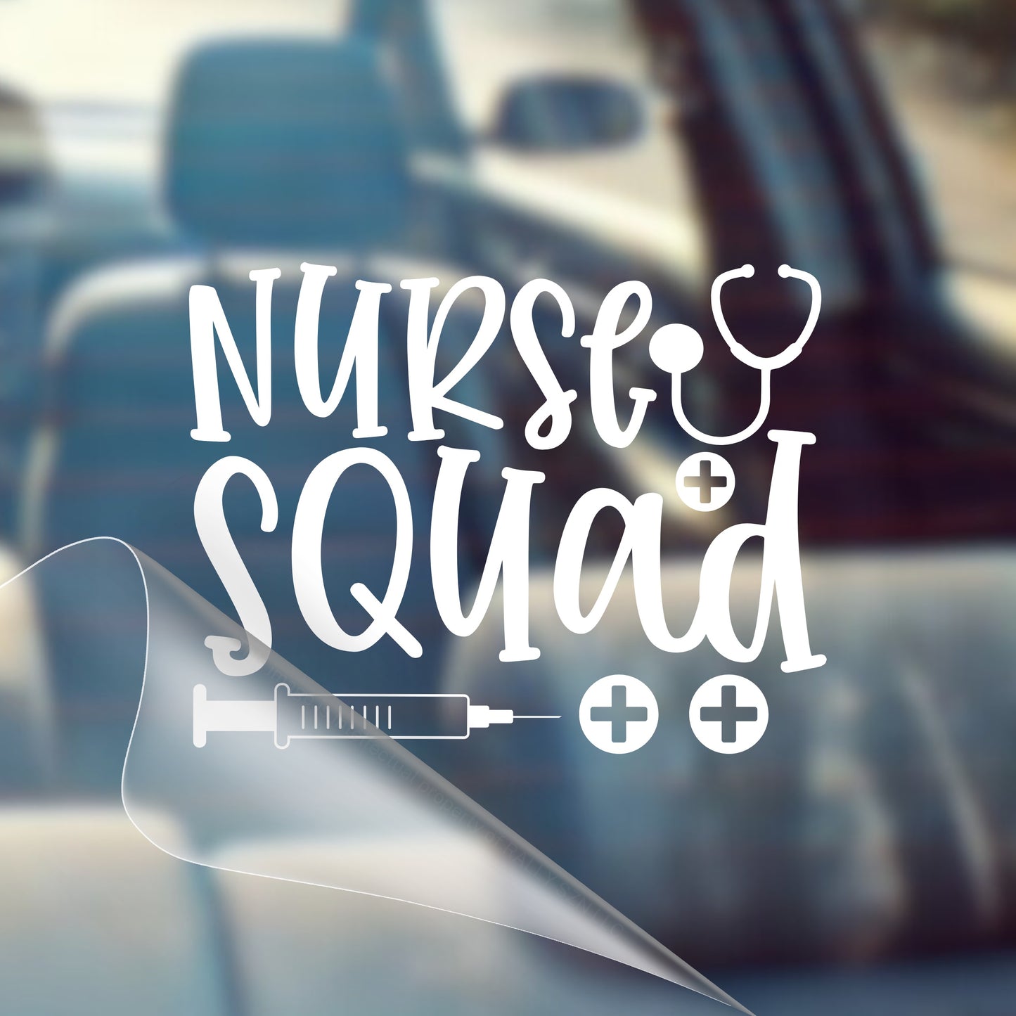 Nurse Squad - Nurse Car Vinyl Decal Bumper Sticker for Car, Wall, Window, Vehicle, Weather Resistant