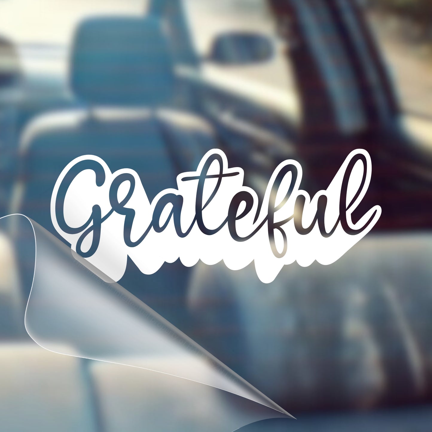 Grateful - Car Decal Vinyl Bumper Sticker - Faith, Hope, Love, Jesus, Bible Verse, Christian Quotes, Church, Cross, Religious