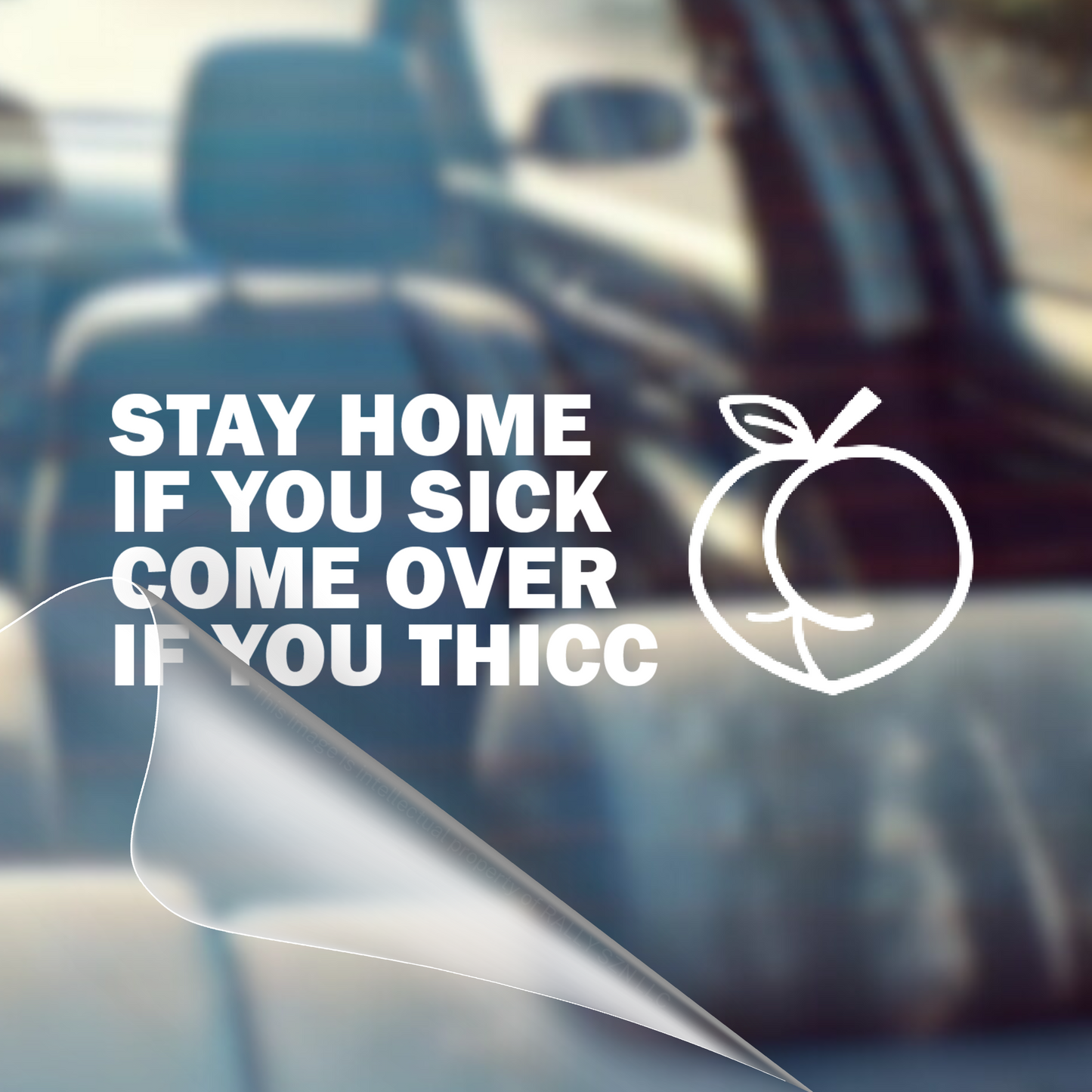 Stay Home if You Sick, Come Over if You Thicc - Car Decal Vinyl Bumper Sticker - Humor, Laugh, Joke, Sarcastic, Funny Quotes, Smile, Comedy, Hilarious, Prank, Funny, Nurse