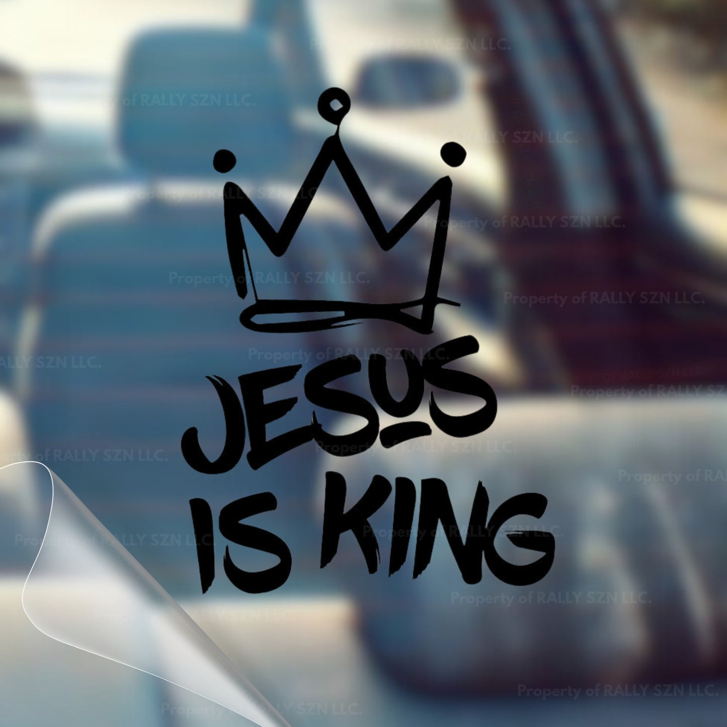 Jesus is King (Crown) – Christian Car Decal Sticker