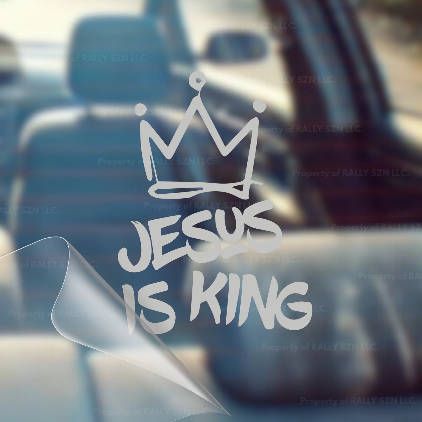 Jesus is King (Crown) – Christian Car Decal Sticker