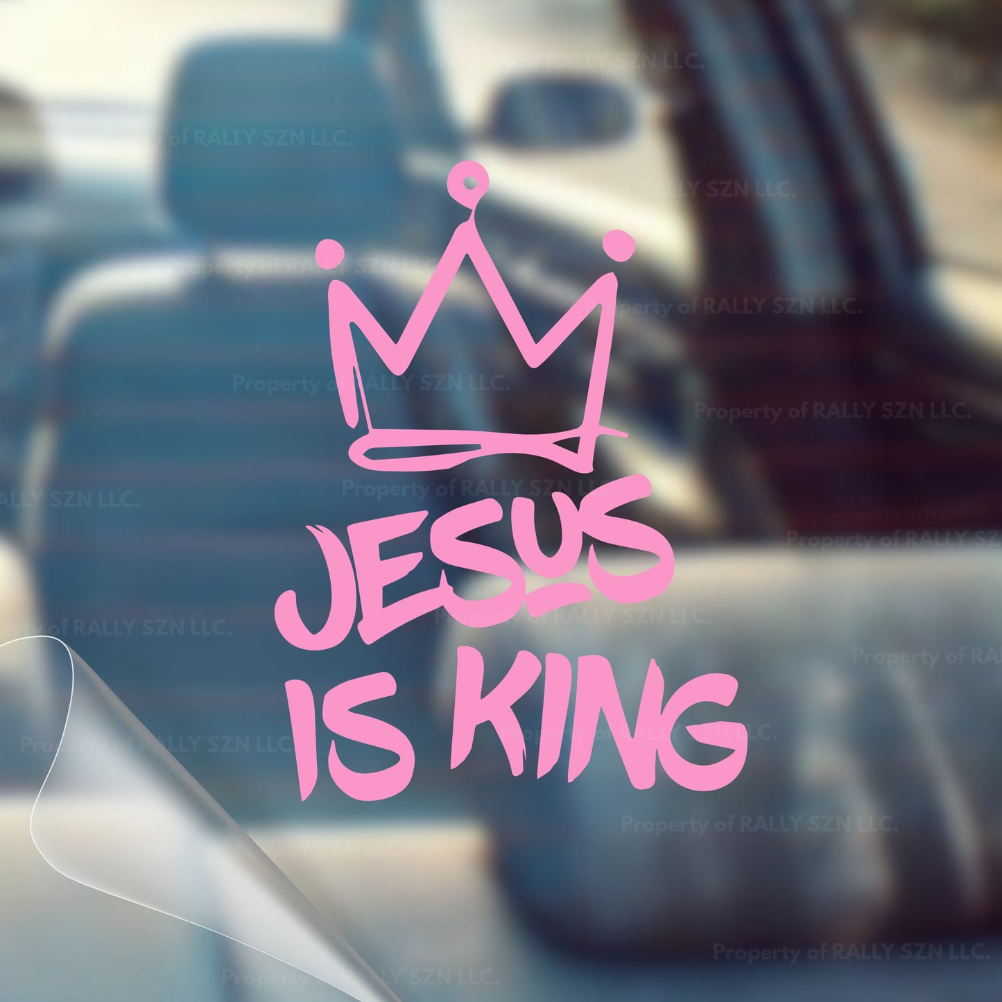 Jesus is King (Crown) – Christian Car Decal Sticker