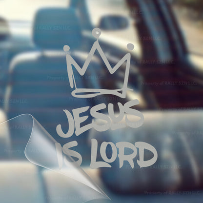 Jesus is Lord (Crown) – Christian Car Decal Sticker