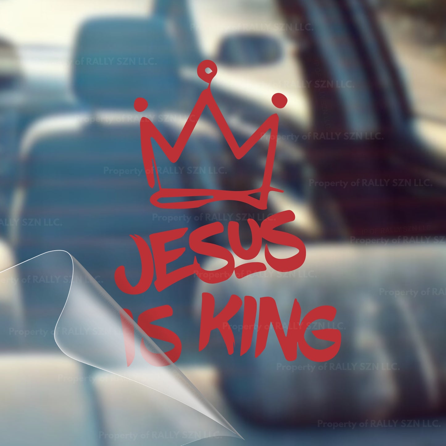 Jesus is King (Crown) – Christian Car Decal Sticker