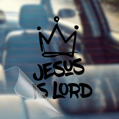Jesus is Lord (Crown) – Christian Car Decal Sticker