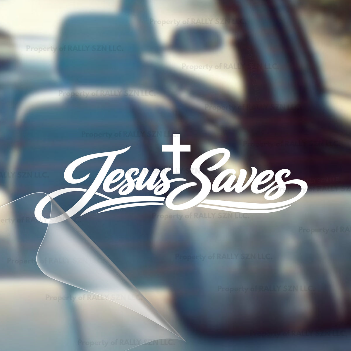 Jesus Saves 2 PACK - Made in the USA - Car Decal