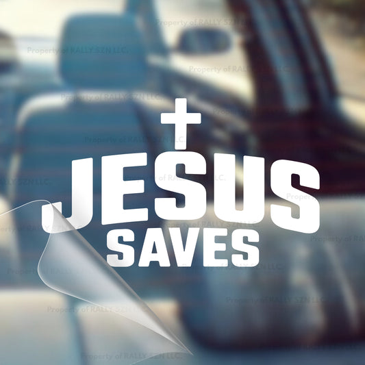Jesus Saves - Made in the USA - Car Decal