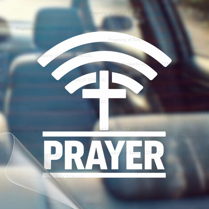 Prayer Wifi Signal - Made in the USA - Car Decal