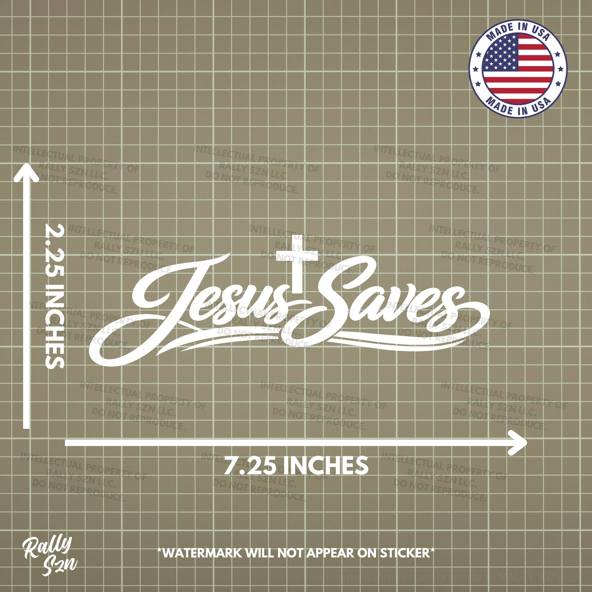 Jesus Saves 2 PACK - Made in the USA - Car Decal