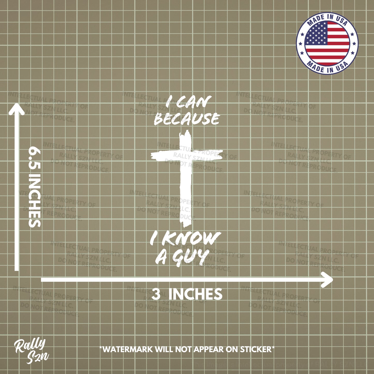 I Can Because I Know a Guy – Christian Car Decal Sticker