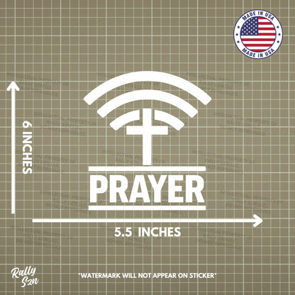 Prayer Wifi Signal - Made in the USA - Car Decal