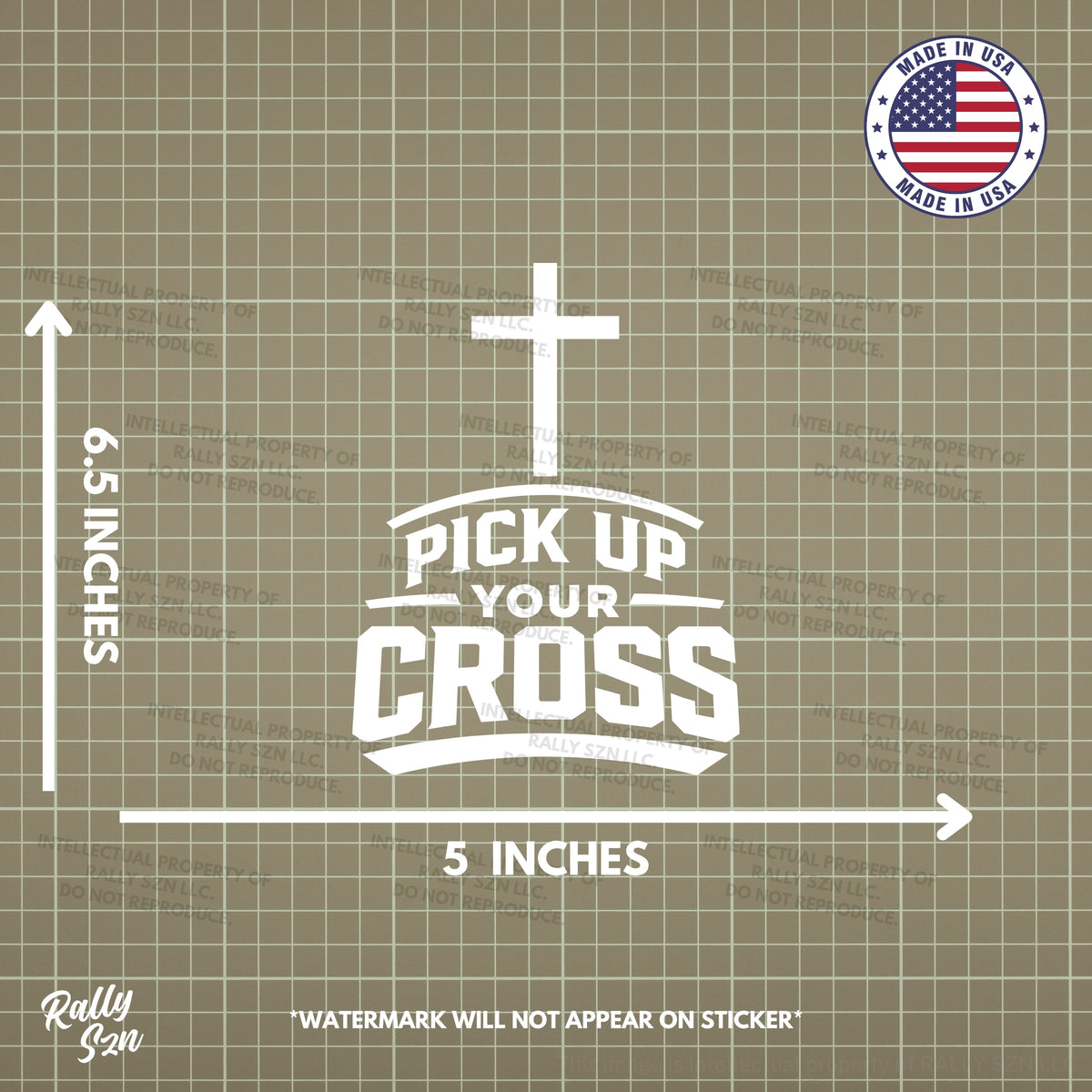 Pick Up Your Cross - Made in the USA - Car Decal