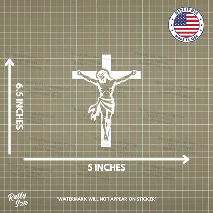 Jesus Crucifix - Made in the USA - Car Decal