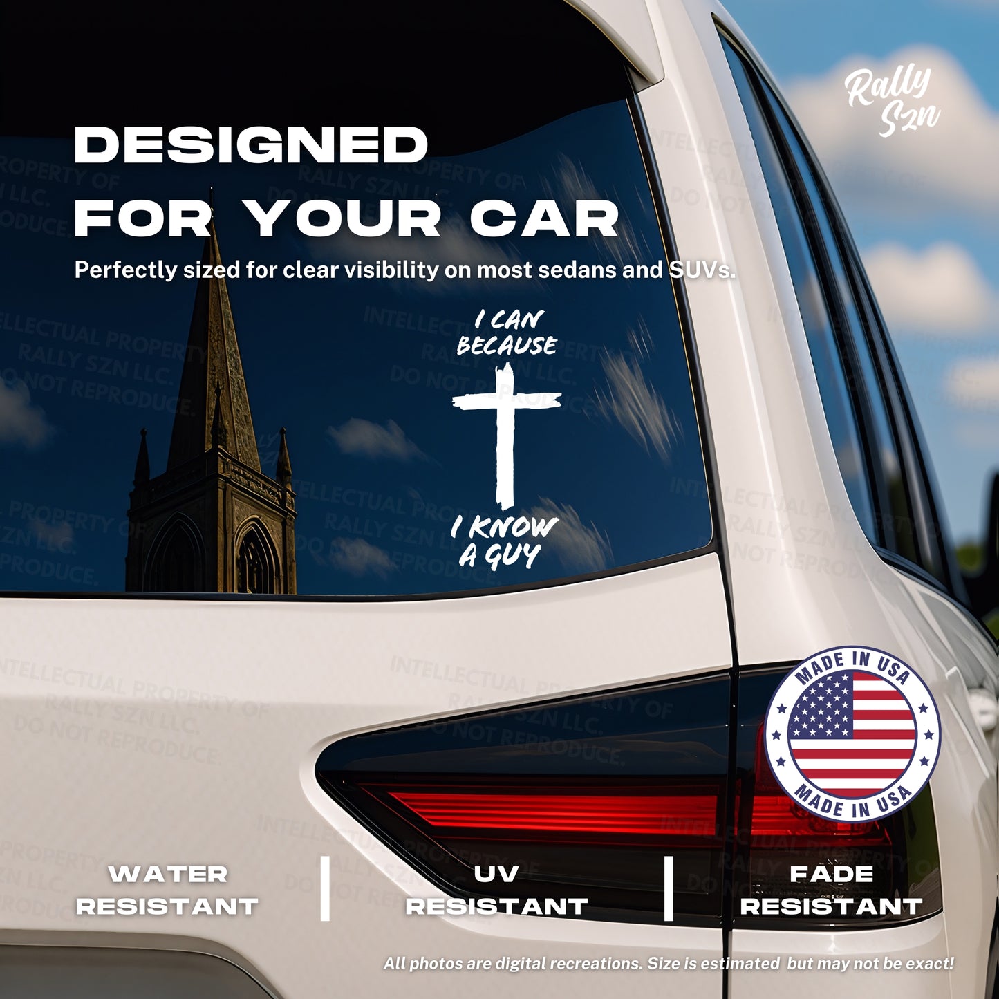 I Can Because I Know a Guy – Christian Car Decal Sticker