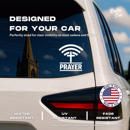 Prayer Wifi Signal - Made in the USA - Car Decal