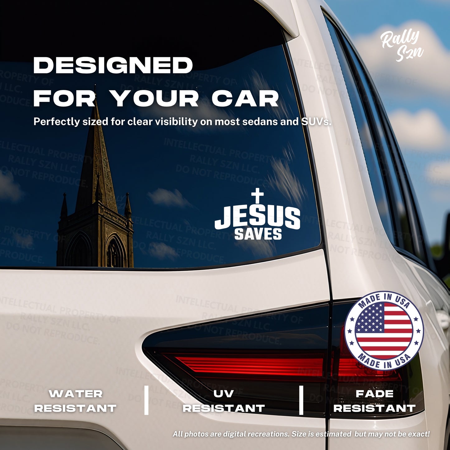 Jesus Saves - Made in the USA - Car Decal