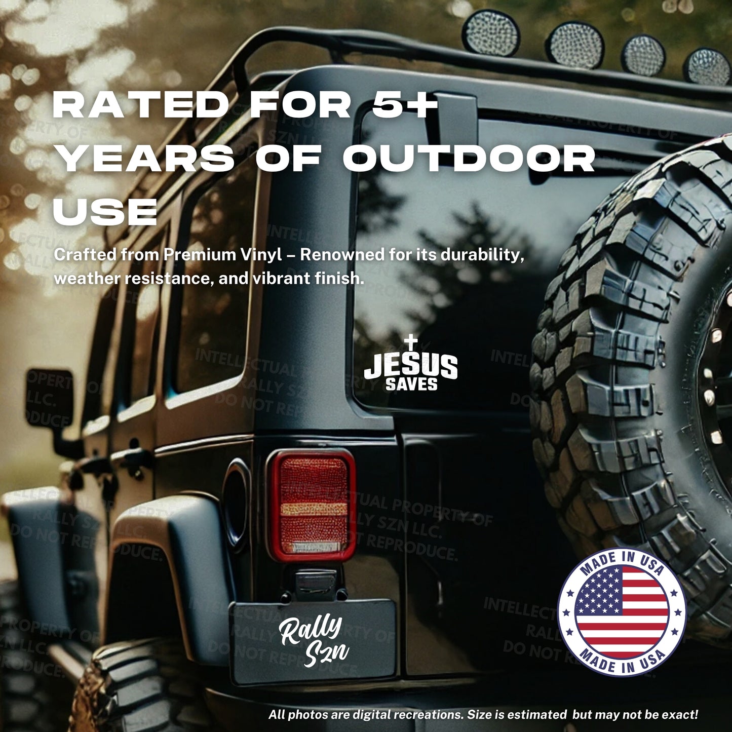 Jesus Saves - Made in the USA - Car Decal