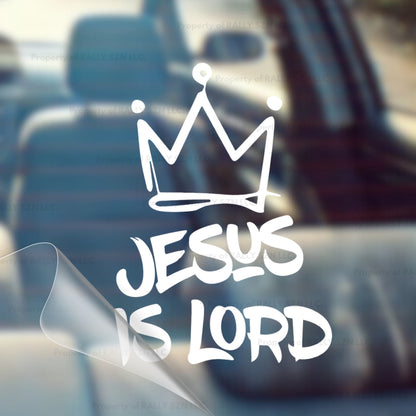 Jesus is Lord (Crown) – Christian Car Decal Sticker