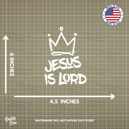 Jesus is Lord (Crown) – Christian Car Decal Sticker