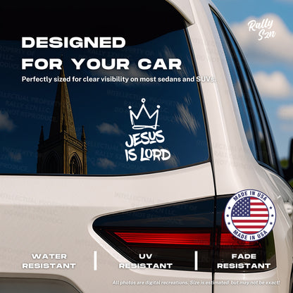 Jesus is Lord (Crown) – Christian Car Decal Sticker