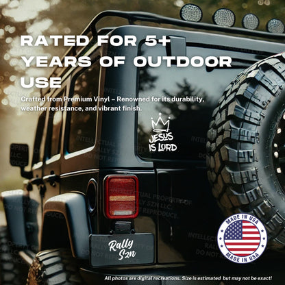 Jesus is Lord (Crown) – Christian Car Decal Sticker