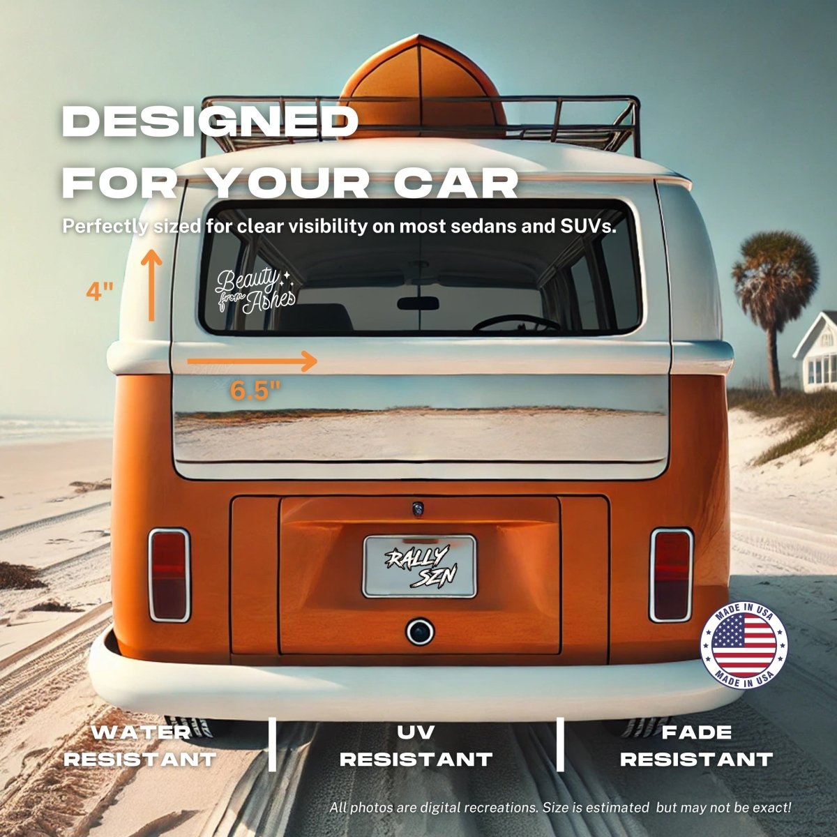 Beauty From Ashes – Christian Car Decal Sticker - RallySZN™ Gifts and More!