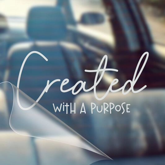 Created With A Purpose – Christian Car Decal Sticker - RallySZN™ Gifts and More!