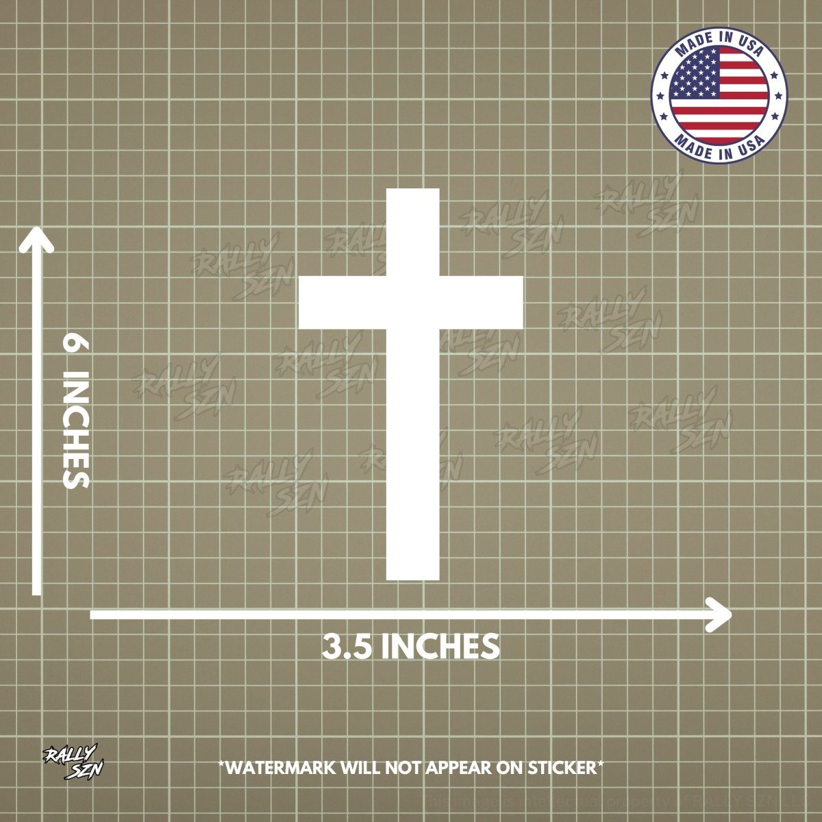 Cross – Christian Car Decal Sticker - RallySZN™ Gifts and More!