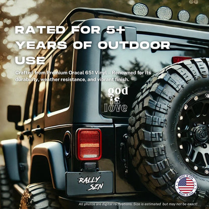 God Is Love – Christian Car Decal Sticker - RallySZN™ Gifts and More!